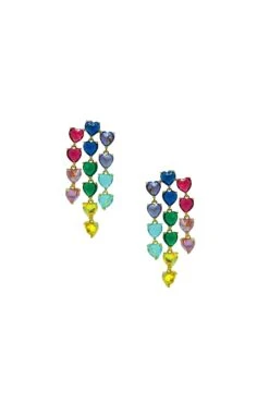 Adena Multicoloured Trio Heart Earrings -Alamour The Label Shop 112 abbb200c 1ce4 422a b842 789ddc8c0e67