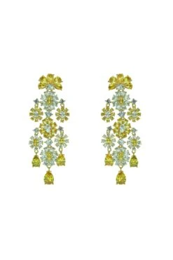 Genevieve Yellow Chandelier Earrings