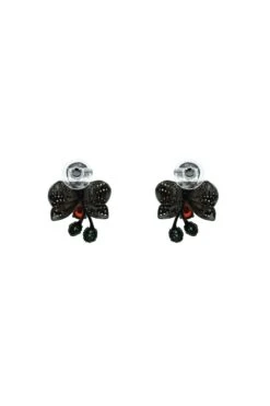 Amandine Black Floral Studs -Alamour The Label Shop 135 8cb65e12 e481 4f42 b868 f2b53f80e64c