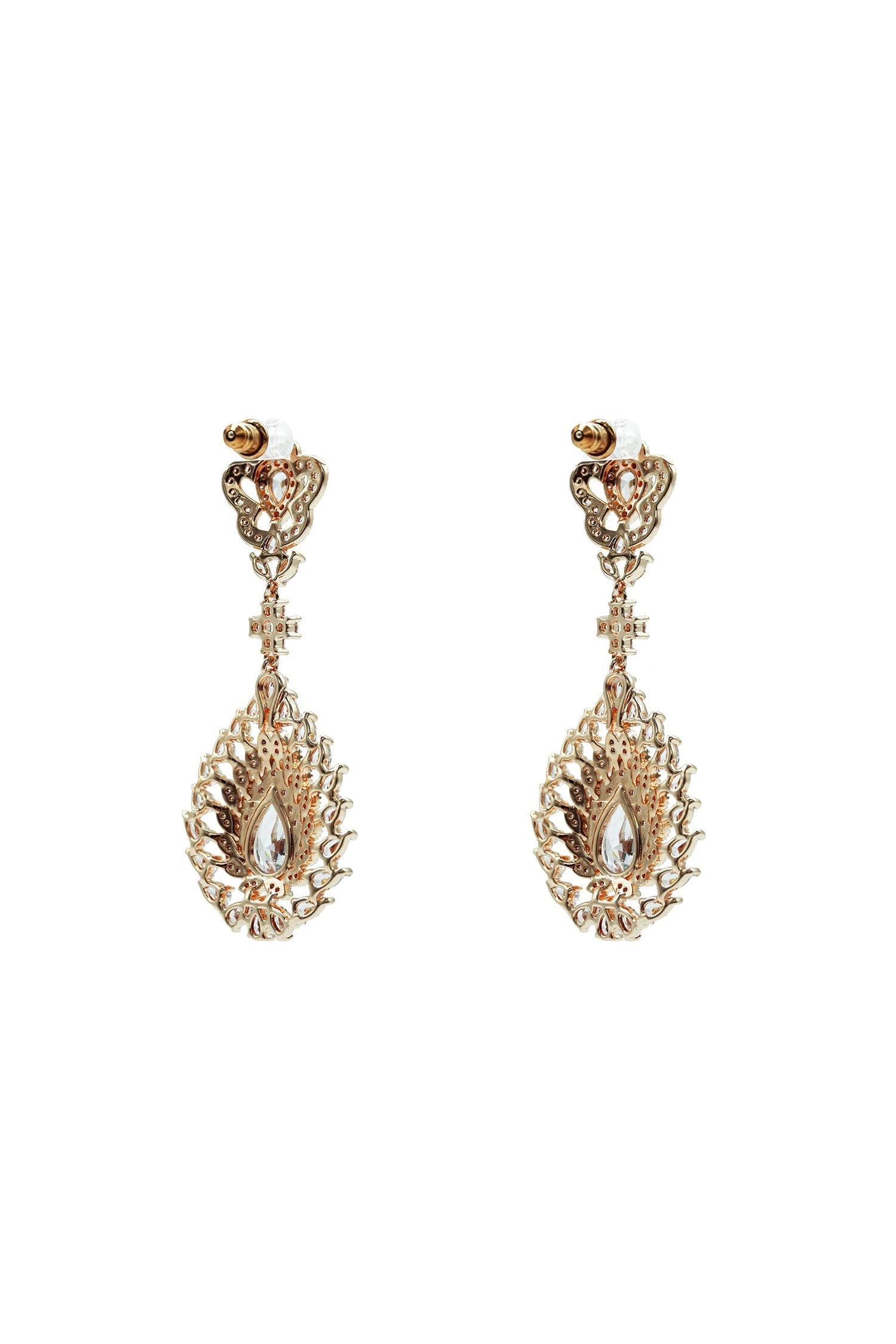 Zoe Rose Gold Embellished Earrings 5 Zoe Rose Gold Embellished Earrings - Image 3