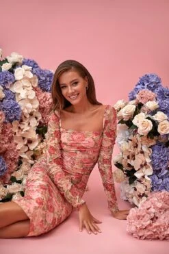 Shailee Long Sleeve Midi Dress -Alamour The Label Shop 223 fc0eb418 15ff 4fb9 971e 17b75756ff35