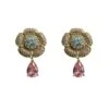 Danielle Gold Diamante Flower Earrings -Alamour The Label Shop 26 84fa9402 e858 4198 8ce1 4ef71663761f
