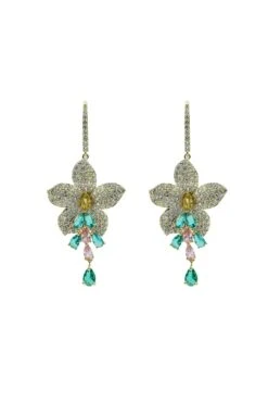 Suzette Flower Gem Earrings