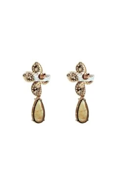 Beatrice Amber Pendant Earrings -Alamour The Label Shop 365