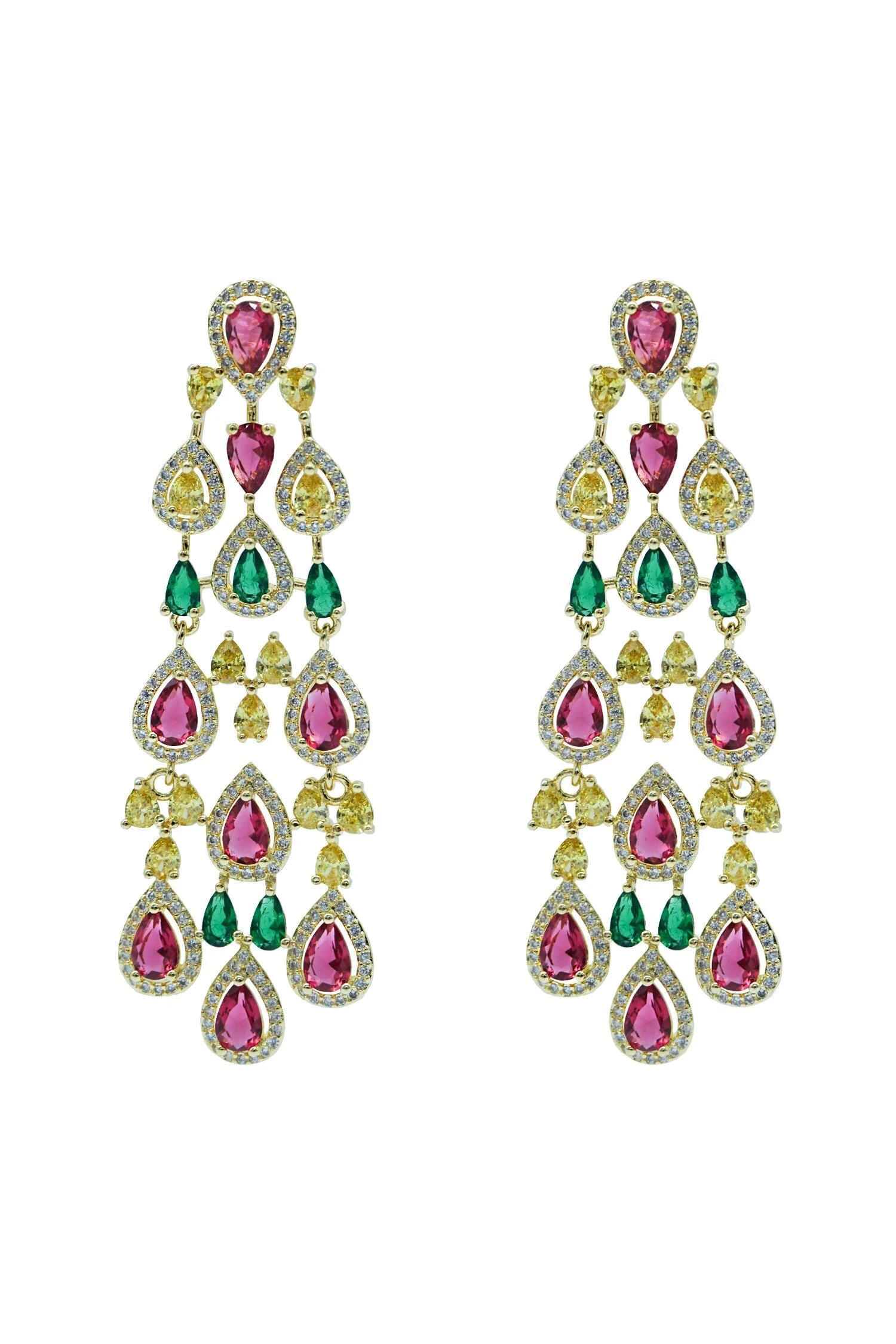 Juliet Multicoloured Chandelier Earrings 3 Juliet Multicoloured Chandelier Earrings