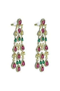 Juliet Multicoloured Chandelier Earrings 7 Juliet Multicoloured Chandelier Earrings -Alamour The Label Shop 481