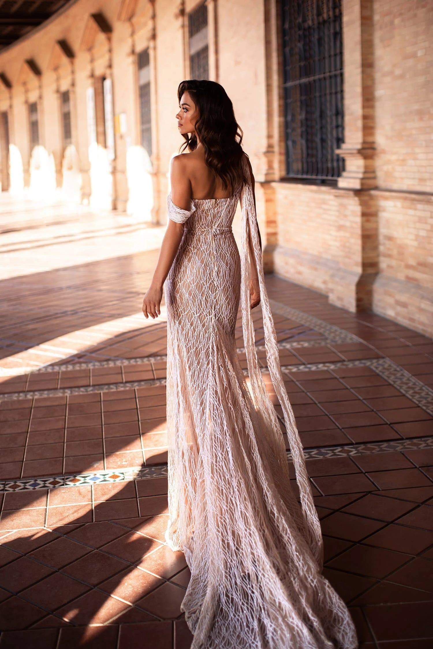 Gabriela Glitter Gown - White 4 Gabriela Glitter Gown - White - Image 2