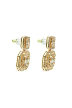 Gisele Gold Diamante Earrings -Alamour The Label Shop 519