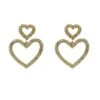 Chloe Gold Embellished Duo Heart Earrings -Alamour The Label Shop 77 3dbea888 67e5 4745 9f39 80cff501d10b